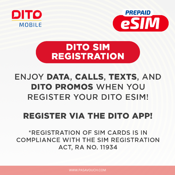 DITO eSIM Level-up 99 Prepaid 9GB Data